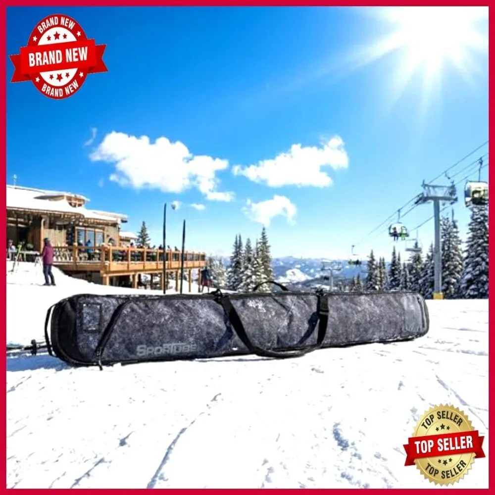Lightweight Ski Bag with Full-Length Zipper, Padded Handles, Shoulder Strap
